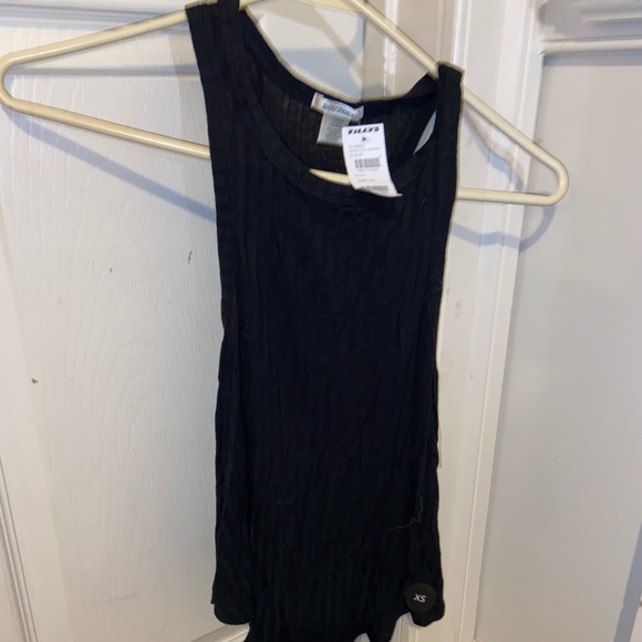 Black ribbed tank top - Picture 1 of 2